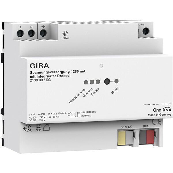 Gira KNX-Spannungsversorgung 1280mA Drossel REG 213800